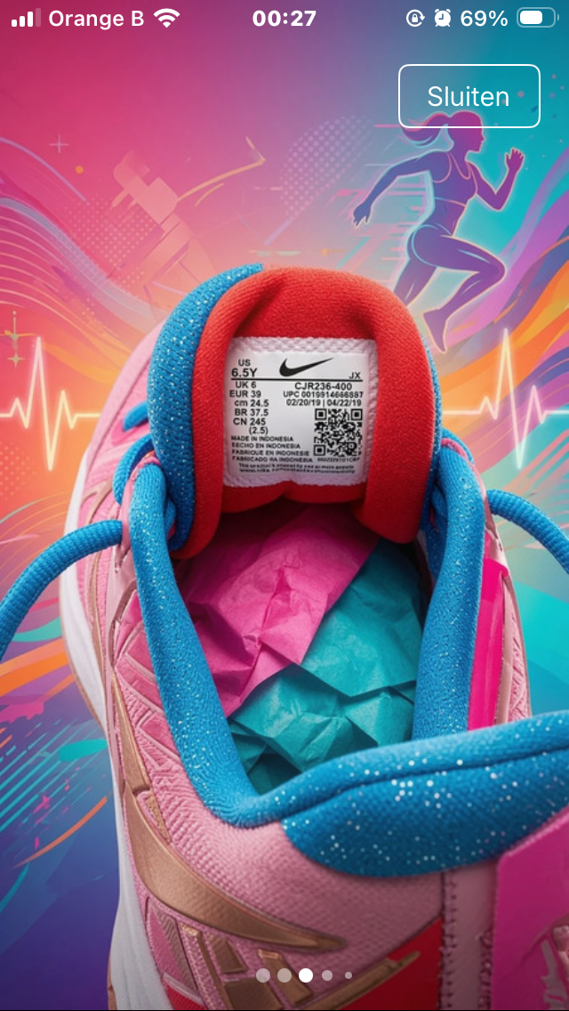 Nike Revolution 4 maat 39 Red Orbit/White-Blue Hero Nieuw met Label