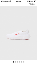 Nike Free 2025 wit met rood maat 38,5 Nieuw met Label