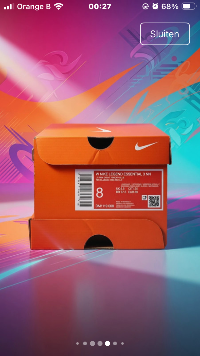 Nike Revolution 4 maat 39 Red Orbit/White-Blue Hero Nieuw met Label