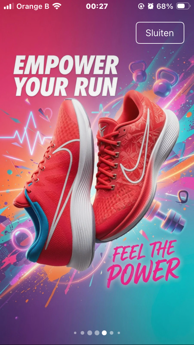 Nike Revolution 4 maat 39 Red Orbit/White-Blue Hero Nieuw met Label