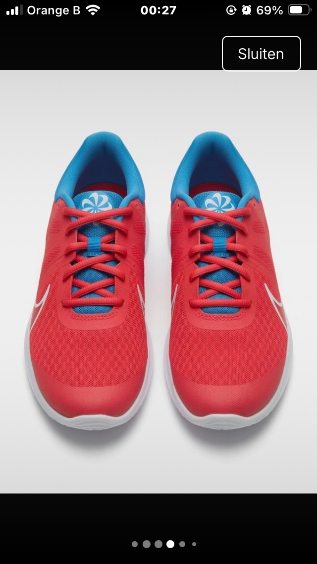 Nike Revolution 4 maat 39 Red Orbit/White-Blue Hero Nieuw met Label