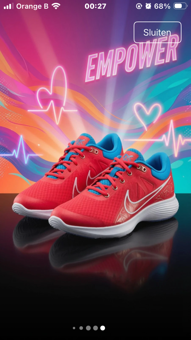 Nike Revolution 4 maat 39 Red Orbit/White-Blue Hero Nieuw met Label