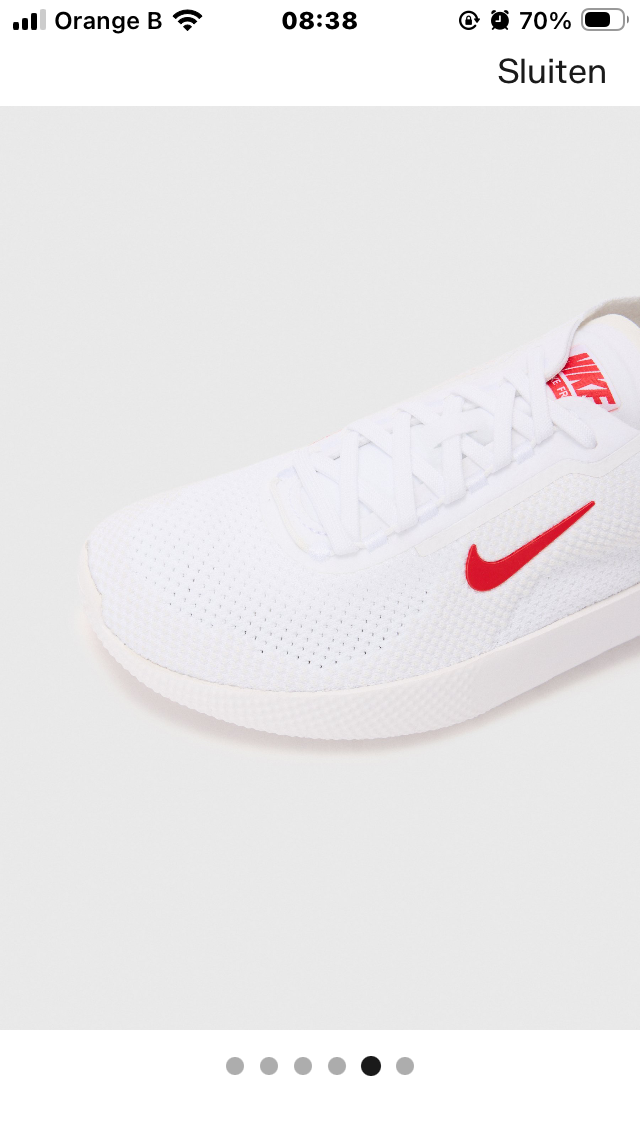 Nike Free 2025 wit met rood maat 38,5 Nieuw met Label