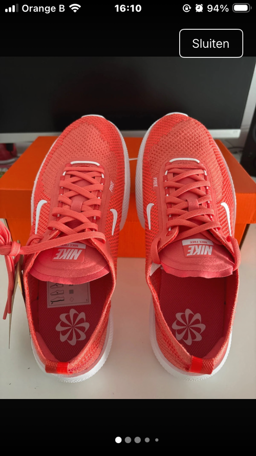 Nike Free 2025 Coral Red maat 40,5 hardloopschoenen Nieuw