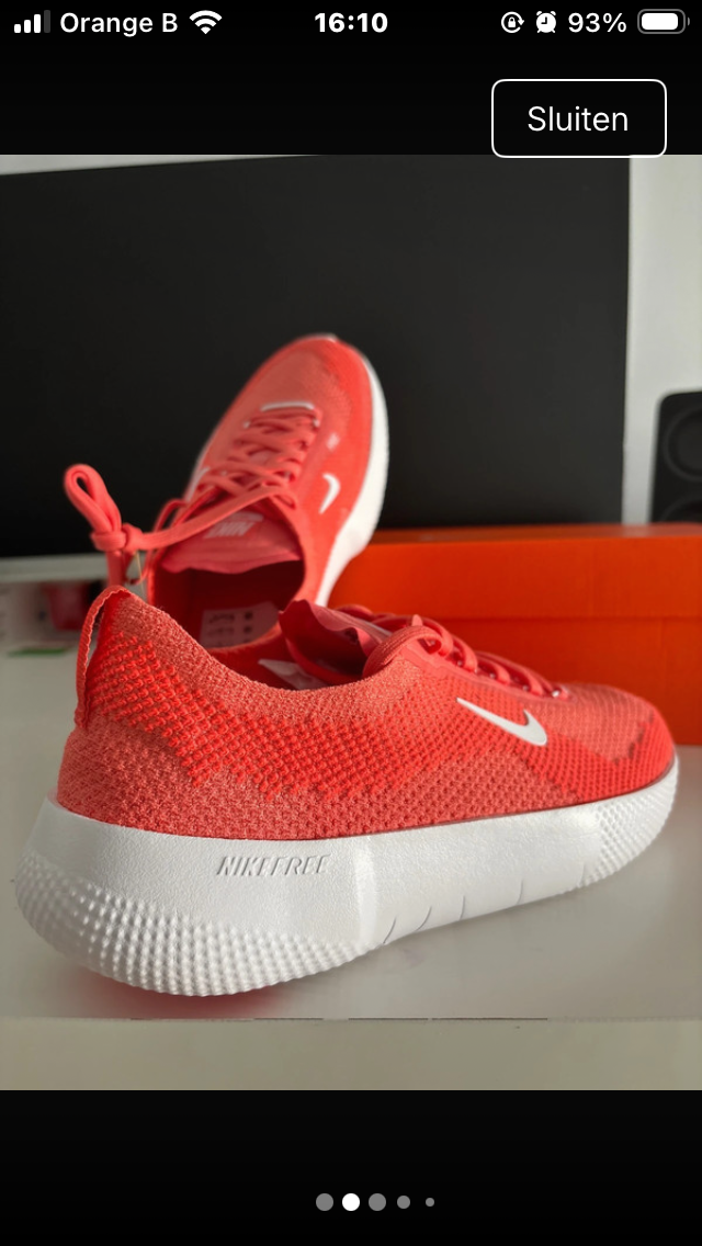 Nike Free 2025 Coral Red maat 40,5 hardloopschoenen Nieuw