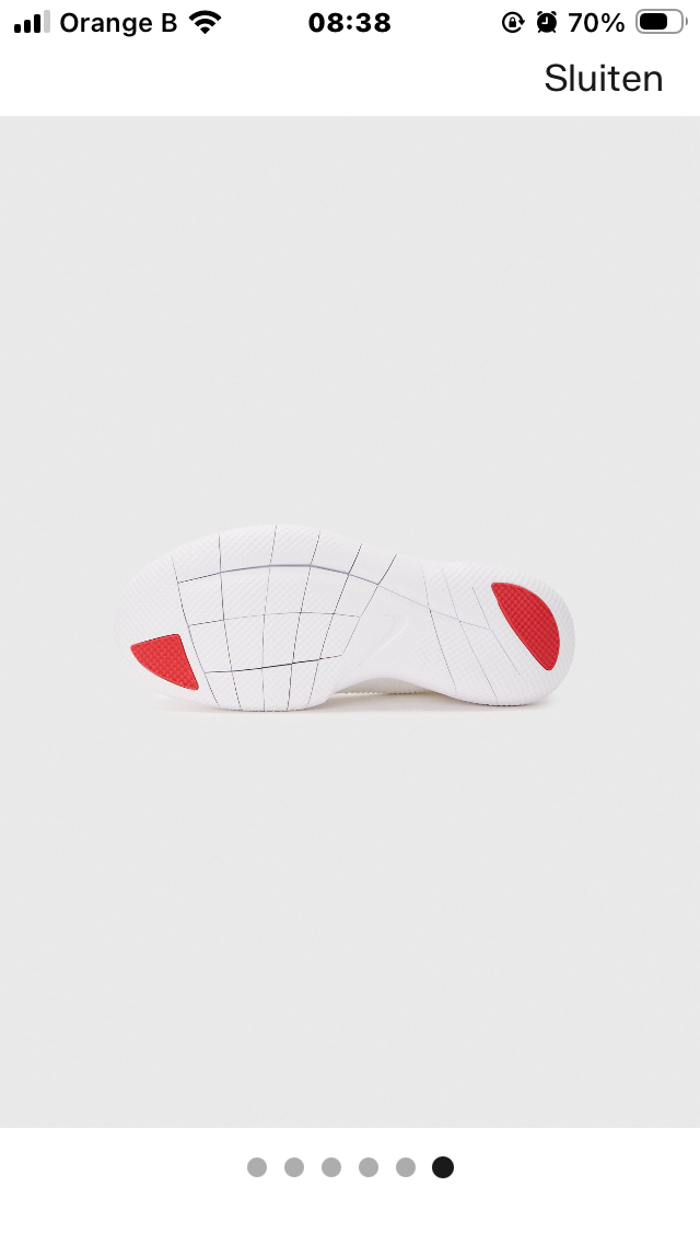 Nike Free 2025 wit met rood maat 38,5 Nieuw met Label