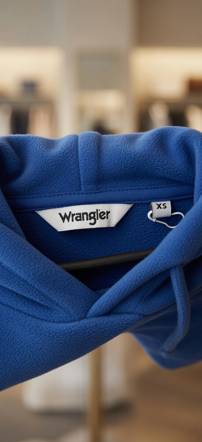 Kobalt blauwe Crop hoodie van Wrangler maat XS Nieuw