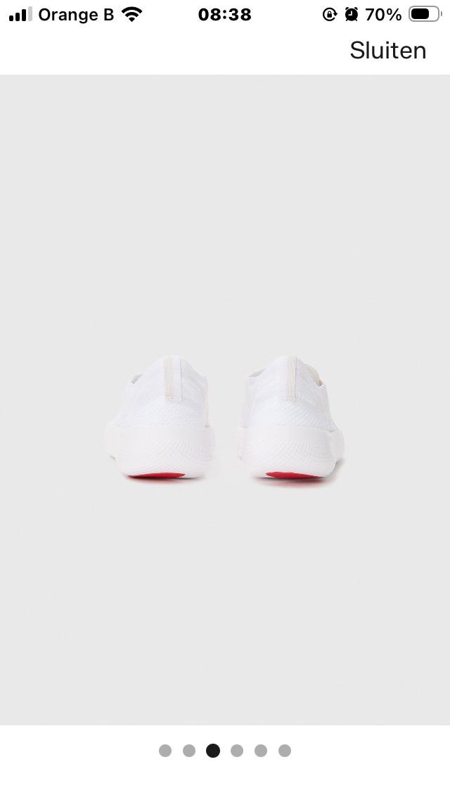 Nike Free 2025 wit met rood maat 38,5 Nieuw met Label