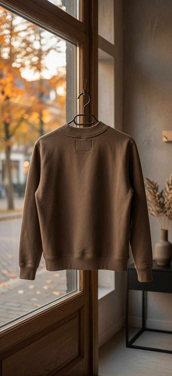 Khaki kleurige sweater van Calvin Klein Maat XS34 Nieuw zonder label